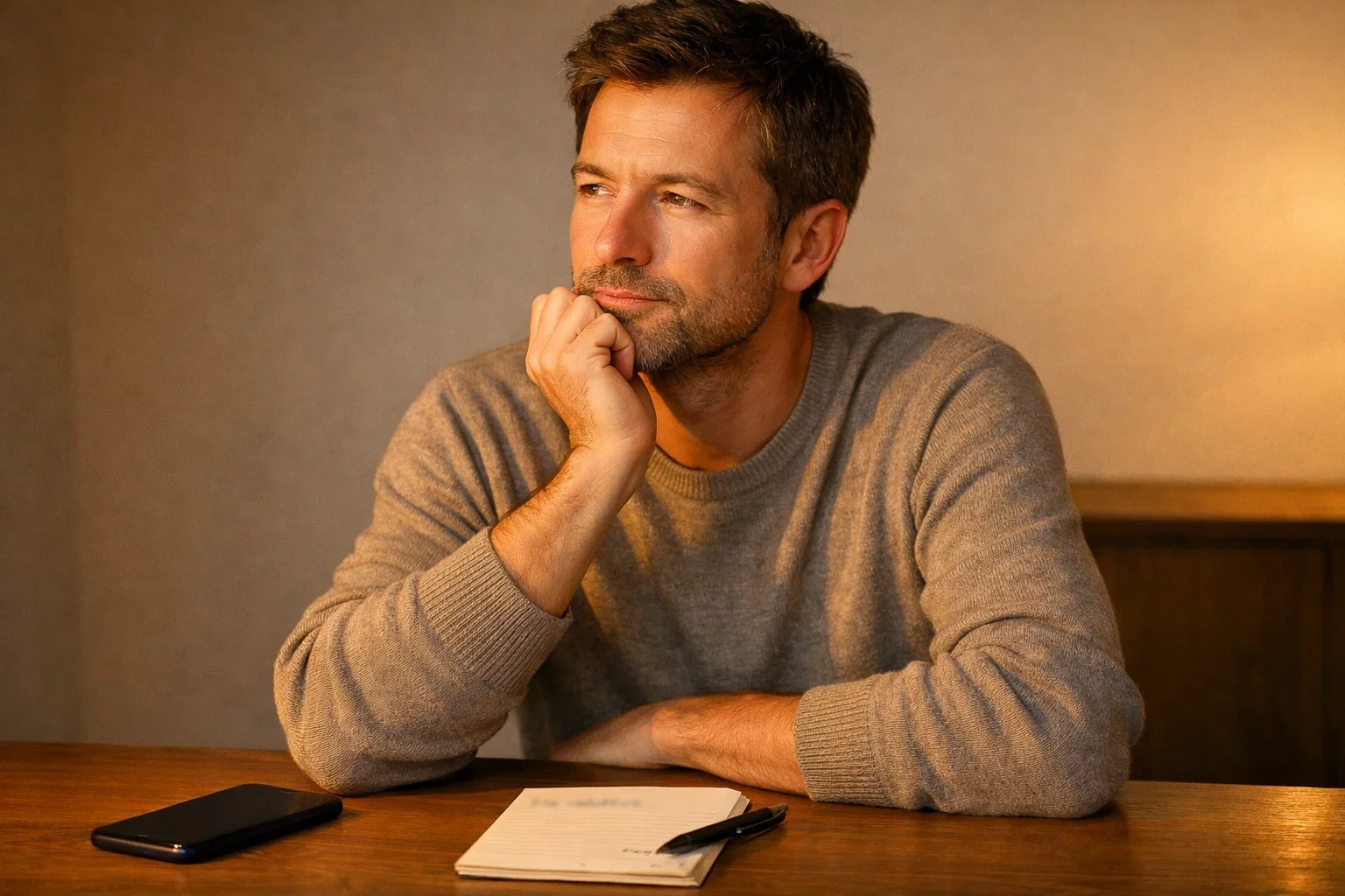 Persona pensierosa che riflette prima di piazzare scommessa